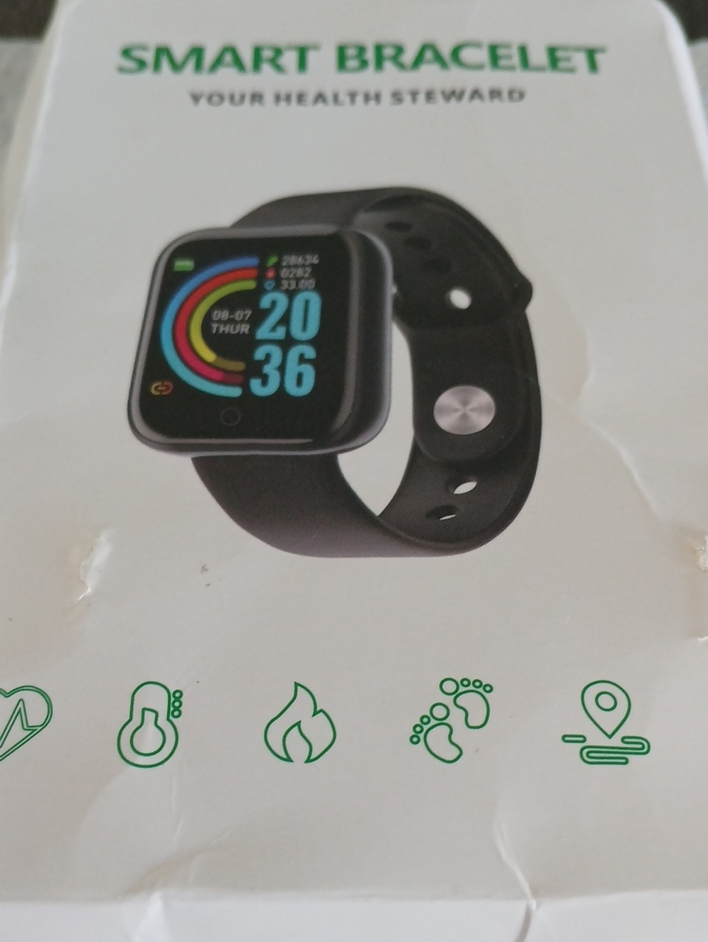 Smart Bracelet Fitness Tracker - Black